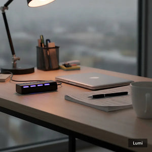 NoirFold USB Hub - Premium 4-Port Connectivity