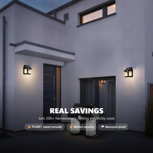 LumenLux Solar Wall Lamp - Outdoor Motion Sensor Security Light