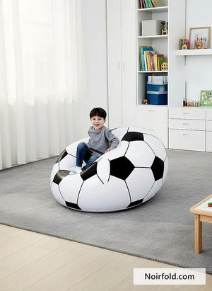 NoirFold Soccer Ball Lounge Chair - Ergonomic Inflatable Seating