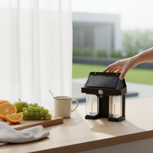 LumenLux Solar Wall Lamp - Outdoor Motion Sensor Security Light
