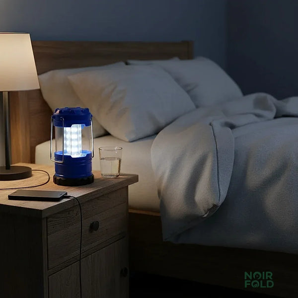 NoirFold Waterproof LED Camping Lantern - 500 Lumen Professional Grade