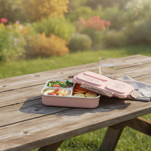 SustainPak 3-Compartment Stainless Steel Lunch Box - Keep Meals Hot Fresh