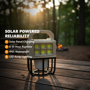 Kairos Solar Rechargeable Camping Lantern - 8-10 Hour Runtime