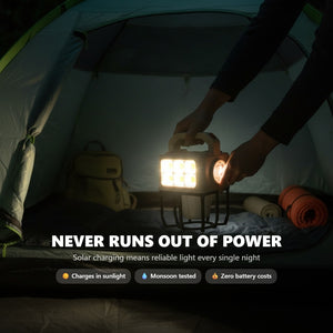 Kairos Solar Rechargeable Camping Lantern - 8-10 Hour Runtime