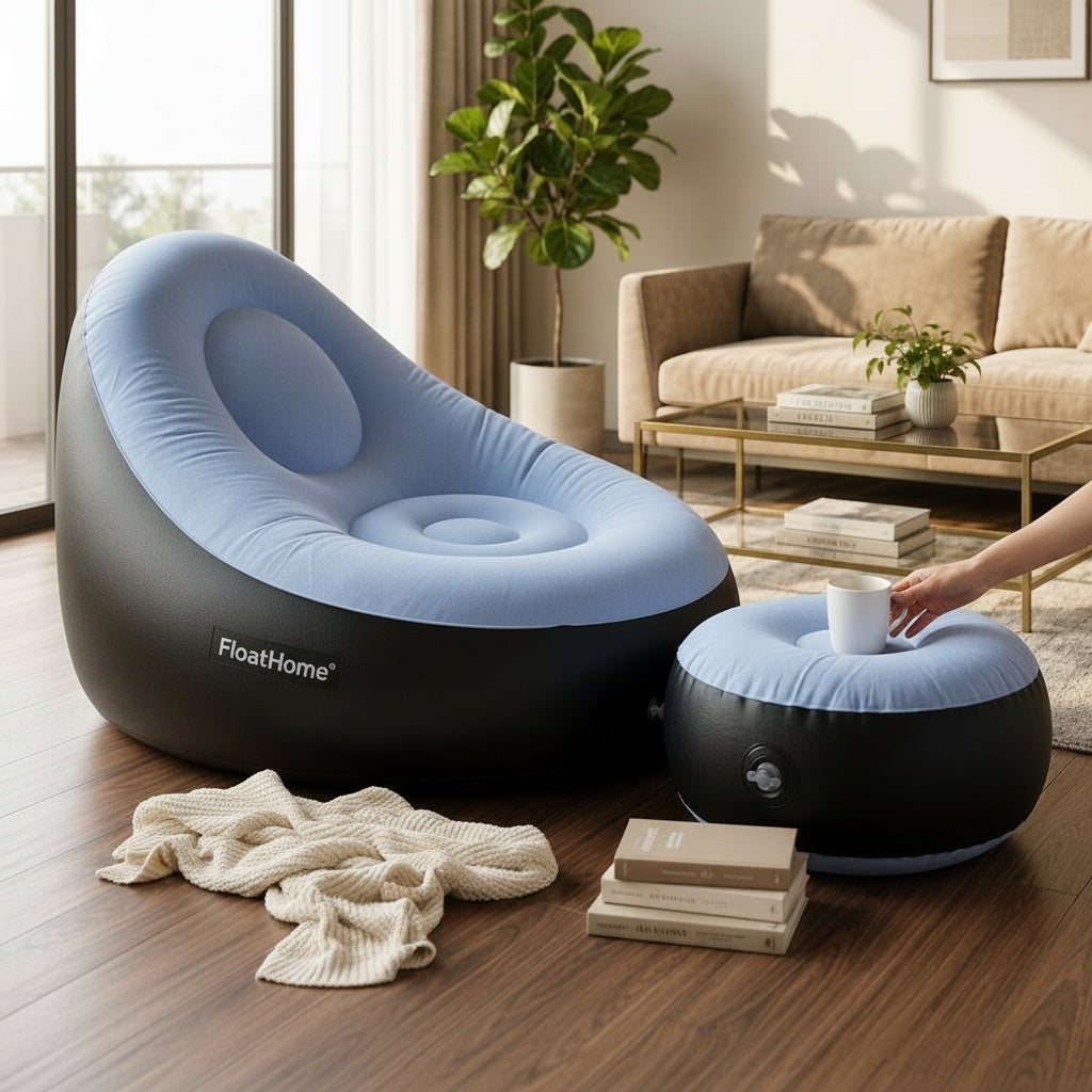 FloatHome™ Inflatable Sofa Chair with Footstool