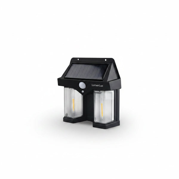 LumenLux Solar Wall Lamp - Outdoor Motion Sensor Security Light