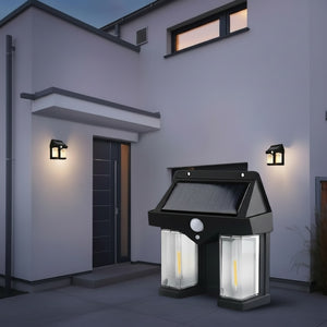 LumenLux Solar Wall Lamp - Outdoor Motion Sensor Security Light