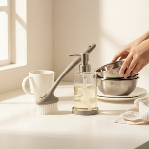 Cleansewell™ Soap Dispensing Dish Brush Set
