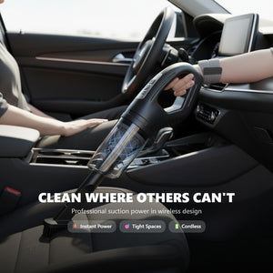 AeroClean Wireless 2-in-1 Car & Home Vacuum Cleaner