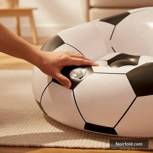 NoirFold Soccer Ball Lounge Chair - Ergonomic Inflatable Seating