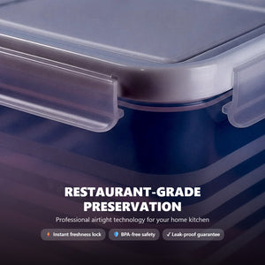 Noirfold 6-Piece Airtight Food Storage Container Set - Square Design