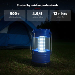 NoirFold Waterproof LED Camping Lantern - 500 Lumen Professional Grade